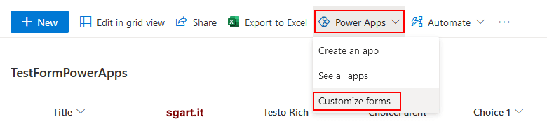 Customize forms