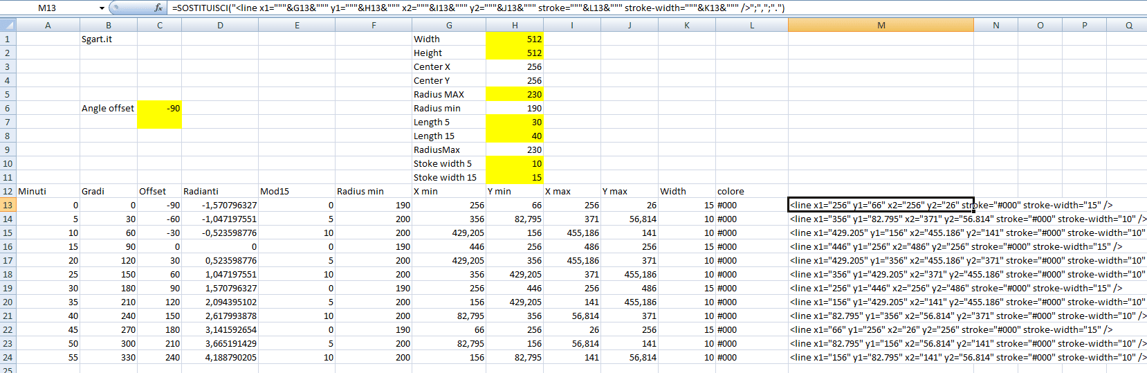 Excel per calcoli