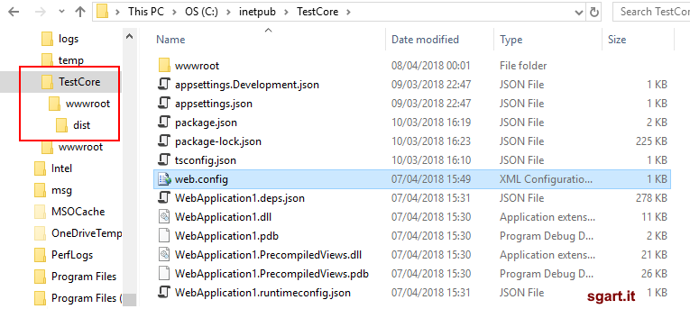 esempio file applicazione ASP.NET Core
